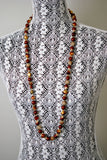1960s Elegant Bead Necklace Rich Autumn Colors Vintage Costume Jewelry