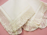 ANTIQUE 1910s Heirloom FRENCH LACE Edge Handkerchief Hanky Perfect Hankie, Bridal Hankies,Special Wedding Lace Downton Abbey Era