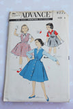 Advance 8222 Cute 1950s Girls Jumper Dress and Blouse Kawaii Vintage Sewing Pattern