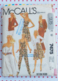 McCalls Evelyn de Jonge design pattern jacket, camisole, skirt  and pants sexy 80s day or evening vintage sewing pattern