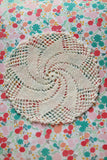 Exquisite Vintage Doily PIN WHEEL Fine Hand Crochet LACE Intricate Work Add To Doilies Collection Romantic Chic Decor