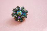 Vintage Iridescent cluster earrings clip ons