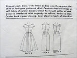 50s GLAM Draped Neckline Slim or Full Skirt Cocktail Party Dress Pattern McCALLS 4957 Two Flattering Designs Bust 33 Vintage Sewing Pattern
