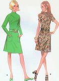 1970s Cute Dress Pattern McCalls 2596 Vintage Sewing Pattern Dress in Two Style Versions Size 8 FACTORY FOLDED