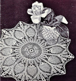 1940s VINTAGE Crochet Lace Book Coats Clark 252 Pineapple Pageant Crochet Patterns Featuring RUFFLED Doilies Thistledown Shooting Star Sundial etc