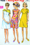 1960s MOD Dress Pattern SIMPLICITY 7469 With Two Scarves Easy To Sew Bust 34 Vintage Sewing Pattern UNCUT