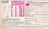 1960s RETRO Suspender Pants Pattern SIMPLICITY 8415 Cute High Waist Straight Pants 3 Versions Waist 24 Vintage Sewing Pattern UNCUT