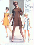 60s MOD How To Sew Mini Princess Seam Dress Pattern SIMPLICITY 8612 Bust 31 Vintage Sewing Pattern UNCUT
