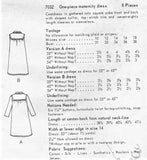 1960s MOD Maternity Coat Dress Pattern VOGUE 7032 Flattering Front Button Coatdress Bust 36 Vintage Sewing Pattern UNCUT