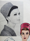 FABULOUS 1950s VOGUE 9923 John Frederics Pillbox Cloche Hats Vintage Sewing Millinery Pattern