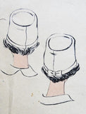 FABULOUS 1950s VOGUE 9923 John Frederics Pillbox Cloche Hats Vintage Sewing Millinery Pattern